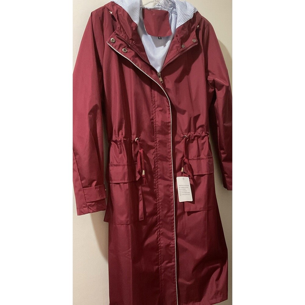 Homgro Rain Coat Weather Proof Trench Style Sz Small